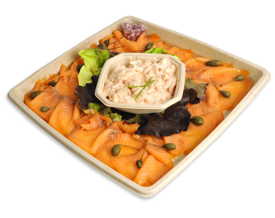 Salmone della Norvegia con Cocktail di Gamberetti