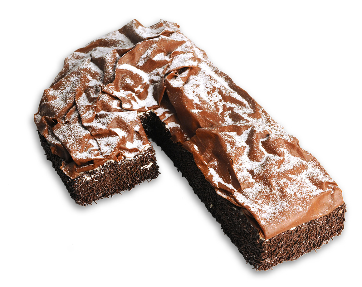 Torta Foresta nera a forma di numero