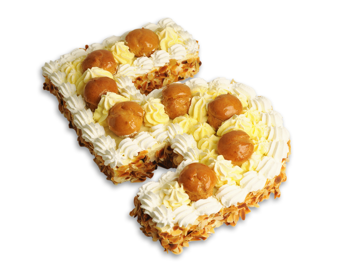 Torta S.Honorè a forma di numero  